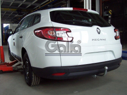Фаркоп оцинкованный Galia R074A для Renault Megane II 2003-2008 (classic) седан/универсал, Megane III универсал 2008-(паспорт и сертификат в комплекте)(без электрики)