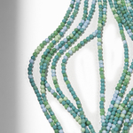 Шпинель синтетическая "Бирюза микс", 2,1мм, шар, микроогранка