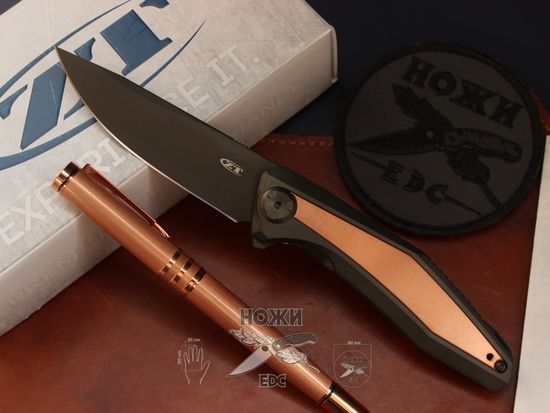 Складной нож Zero Tolerance 0470S110V c клинком из стали CPM-S110V, рукоять медь / титан