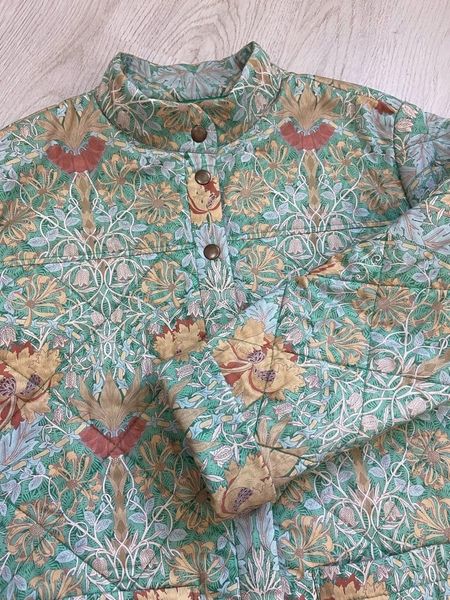 Уильям Моррис Honeysuckle #2 на изумрудном, отрез 35 см, 100% хлопок, Handmade Fabrics 4