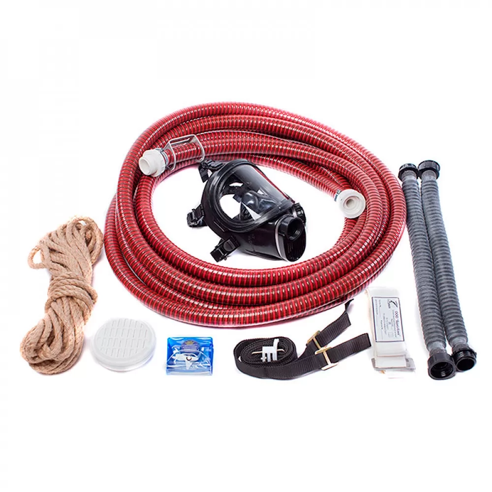 Противогаз изолирующий шланговый ПШ-10С БРИЗ-0301 с маской ШМП 1 шланг ПВХ