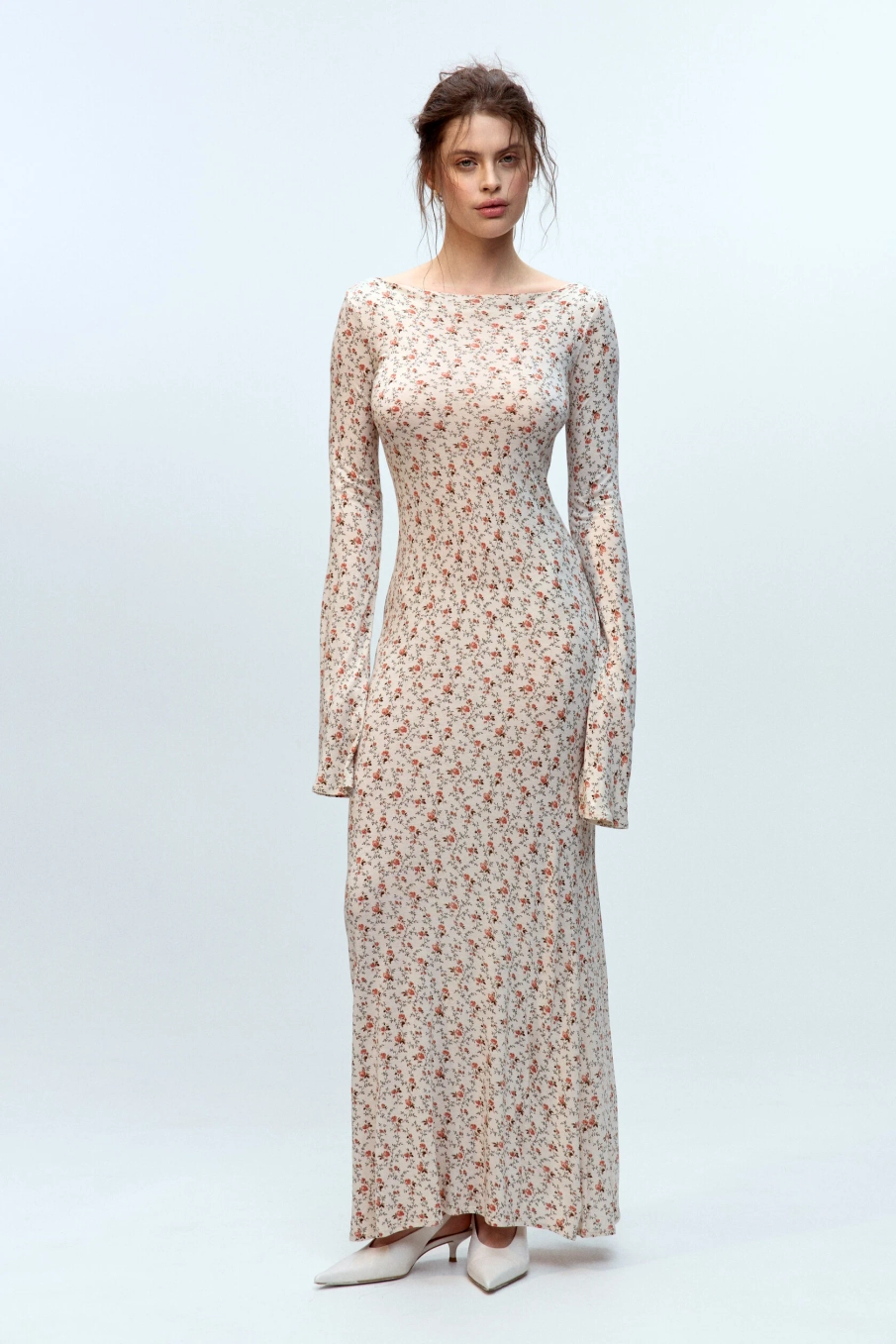 Платье LONG SLEEVE TEA ROSE