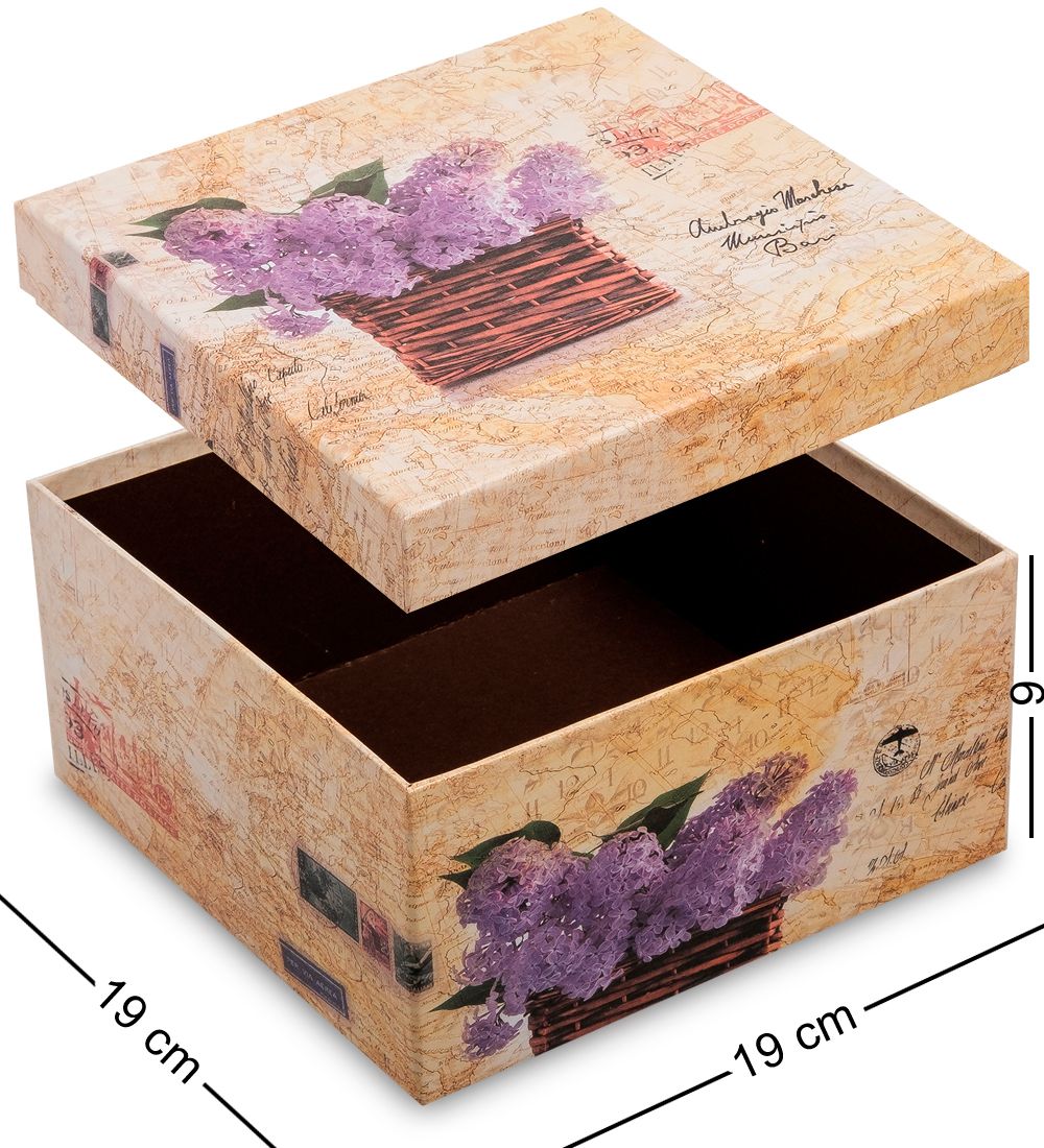 WG-23-B Набор коробок из 3шт «Квадрат» цв.коричневый