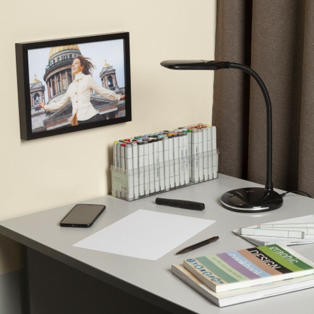 Настольный светильник ЭРА NLED-477-8W-BK светодиодный черный