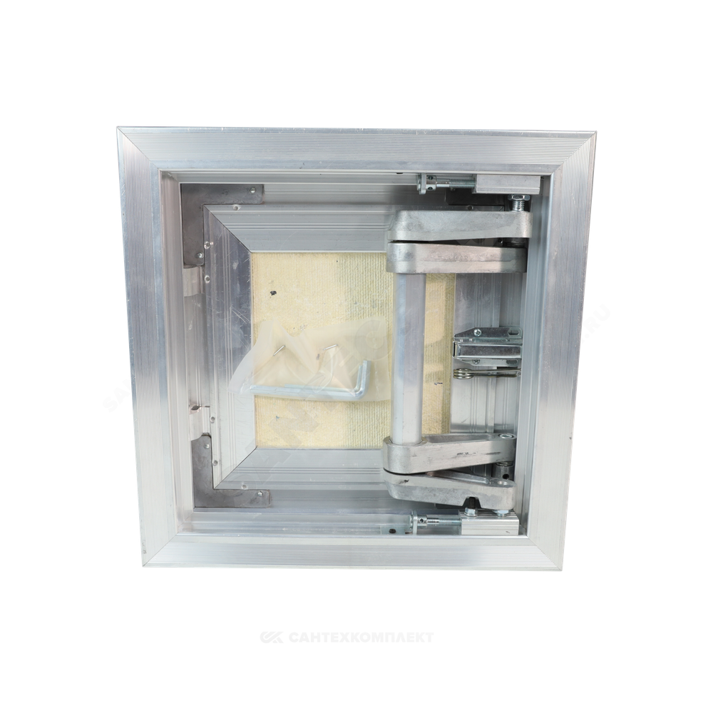 Люк под плитку нажимной алюминий 400х400 на износоустойчивой петле Evecs CERAMO COMFORT D4040