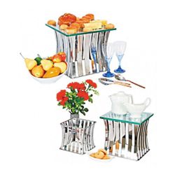 Подставка фуршетная стойка набор 3 шт прямоуг. Cutouts (15*13,5*15 см /21*18*21 см /25*22*25см) P.L.