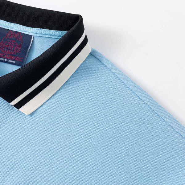 Поло голубое - фото 4