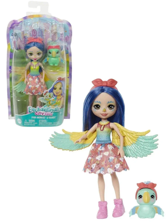 Кукла Энчантималс Попугай Прита и питомец Флаттер HHB89