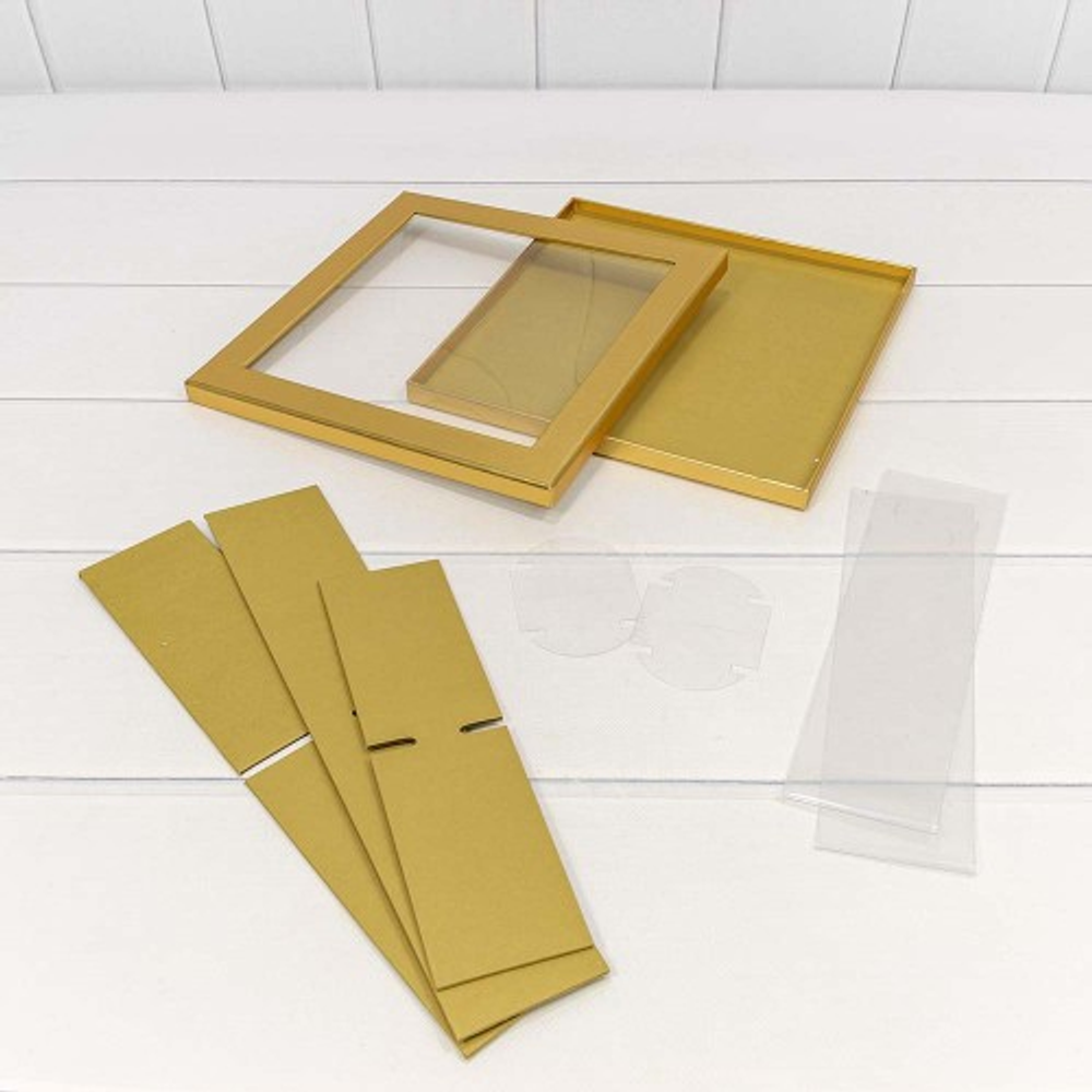 Коробка сборная 25х25х7 см (Золотой)