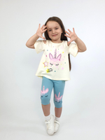 02-124-7 Комплект для девочки (джемпер+ лосины)