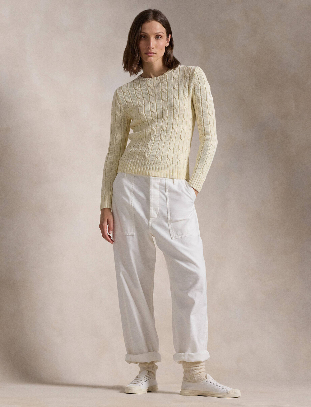 Свитер POLO RALPH LAUREN - кремовый(211947925)