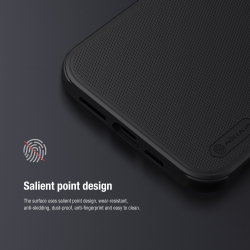 Чехол усиленный от Nillkin для телефона iPhone 13 Pro, серия Super Frosted Shield Pro, двухкомпонентный, черный цвет