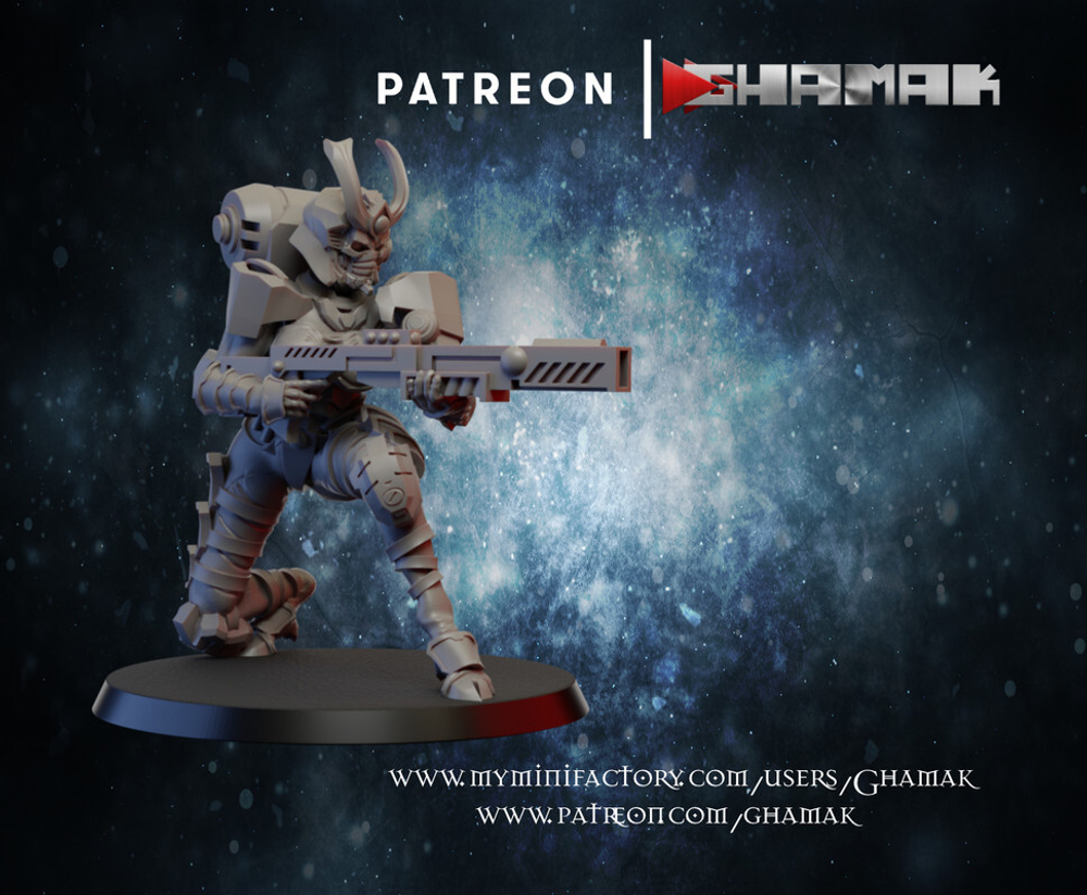 Tau Empire Fire Warrior Воин огня №4 сминиатюра для dnd, днд, pathfinder, фентези, Настольная игра, НРИ, Варгейм, РПГ