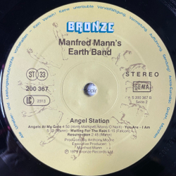 Винтажная виниловая пластинка LP Manfred Mann's Earth Band Angel Station (Germany 1979) (Poster) Don't Kill It Carol