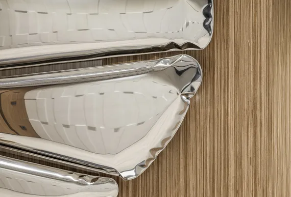 Настенный декор Brano Отражение 8, Ø100 см, полированная сталь