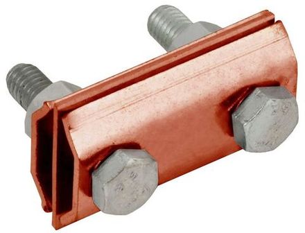 Зажим соединительный двойн. сквоз. пруток-пруток 8мм медь IEK ZCC84-50-1-08