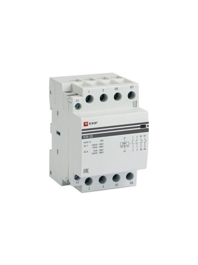 Контактор модульный КМ 20А 2NО+2NC (3 мод.) PROxima EKF km-3-20-22