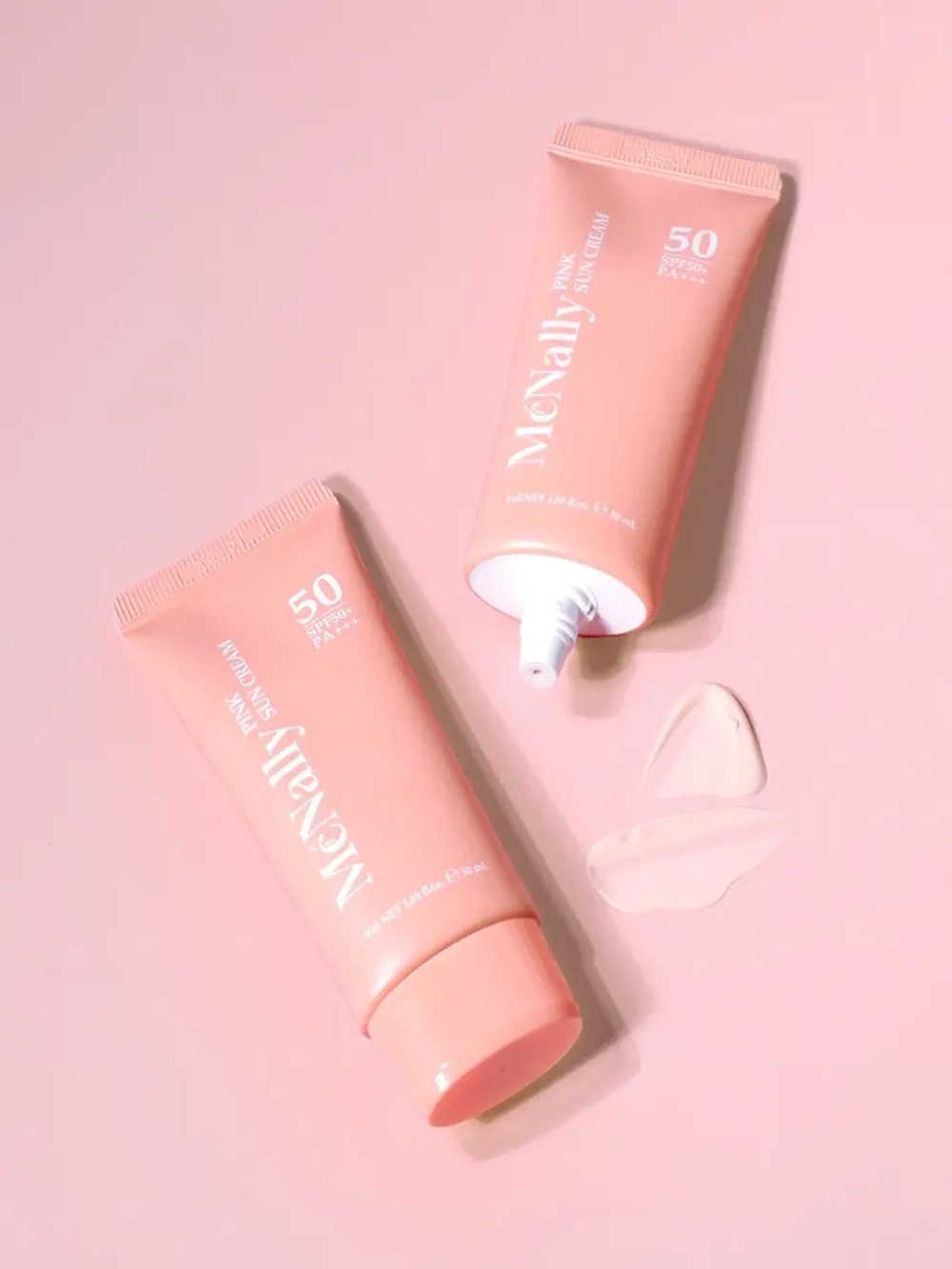 Розовый солнцезащитный крем McNally Pink Sun Cream SPF50+/PA+++ (50мл)