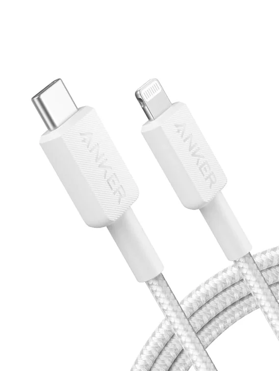 Кабель Anker 310 USB-C to Lightning Nylon Cable 0,9m (white)