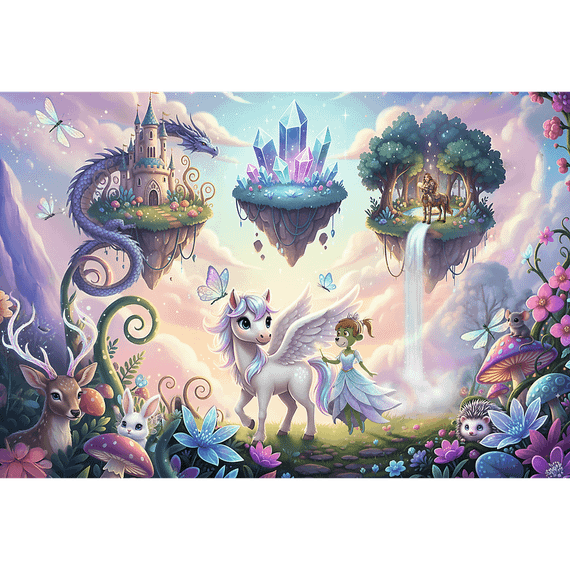 Pazl \ Puzzle \ Пазлы Puzzles - "100" Inspired By Fantasy - Magical worlds / KAZSTUDIO SA The Treflik Family