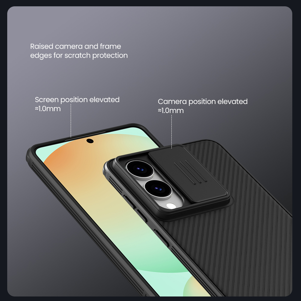 Чехол с защитной шторкой для камеры от Nillkin на Samsung Galaxy S25 Edge, серия CamShield Pro Case