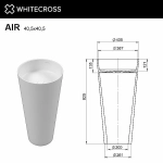 Раковина WhiteCross Air 40,5 0738.040040.200 белая матовая