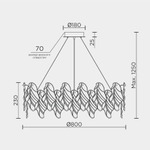 Подвесная люстра Modestyle MS.2290.12 CR