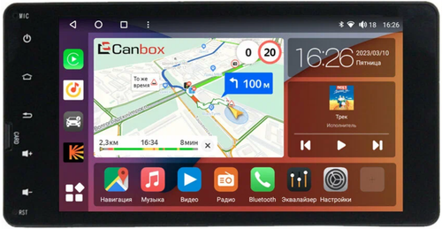 Магнитола для Mitsubishi (206x105мм) - Canbox H-Line 5706 Android 10, Быстрая, Carplay, 4G SIM-слот
