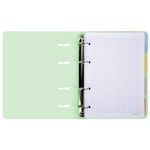 Тетрадь на кольцах А5 175х220 мм, 120 л., пластик, с резинкой и разделителями, BRAUBERG, Зеленый, 404632