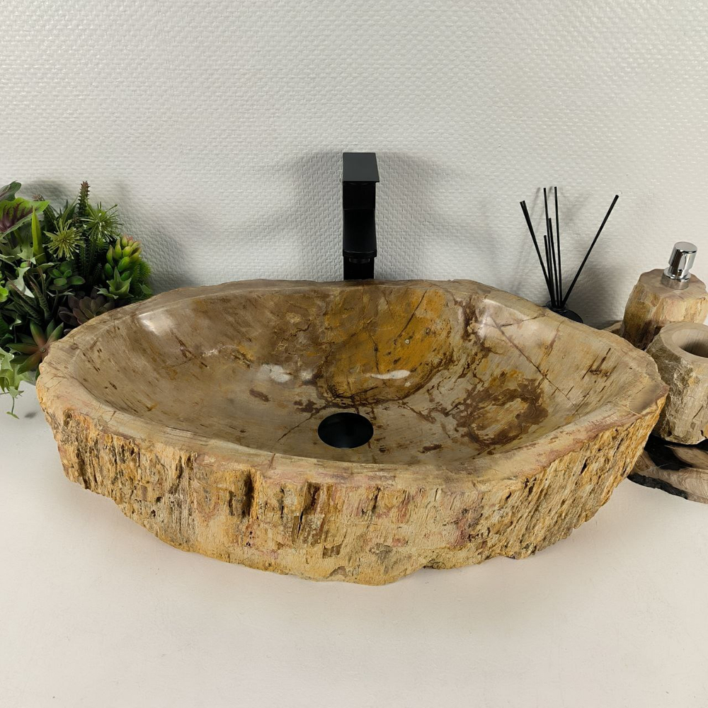 Раковина из окаменелого дерева OD-64537 67*39*16 0176