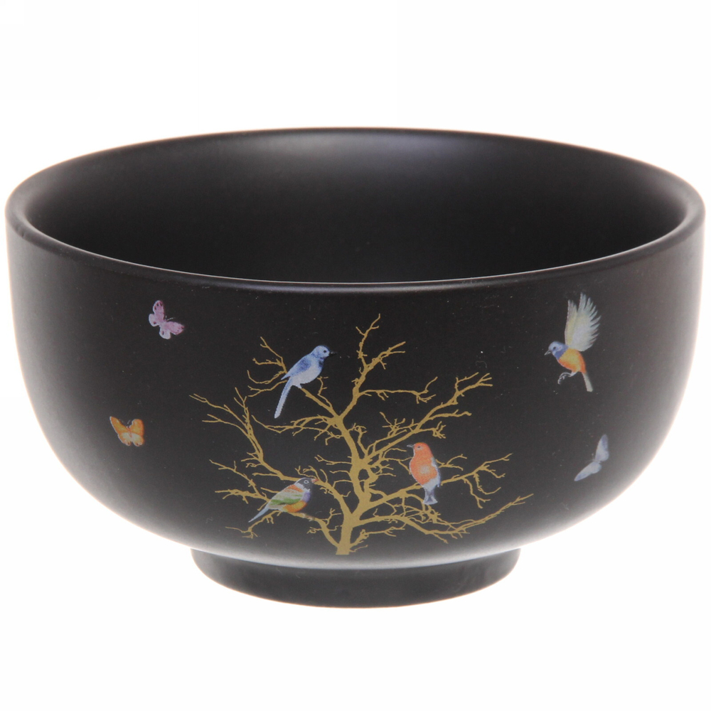 Салатник керамический «Райский сад» 11,5*6см, черный