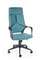 Кресло офисное Норден / Айкью / IQ / черный пластик / небесно-голубая ткань