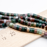 "Индийский агат" (халцедон), размер около 4*2 мм, цена за 37-38 шт (1/4 нити)