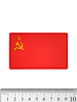Шеврон Флаг СССР PVC 5х8 см. Красный