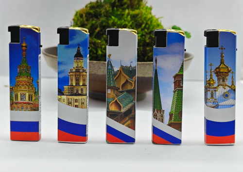 Зажиг.турбо Oney JM-02(04) Джет метал с плен кремли РОССИИ( 20б*50шт)