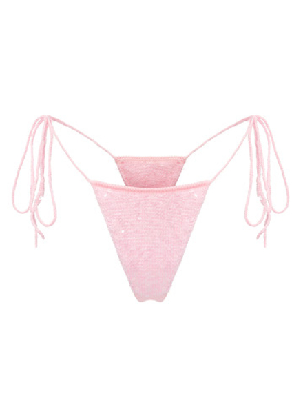 Вязаные плавки стринги zephyr розовый