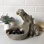 Статуэтка-подставка из гипса «Бегемот» 22*30см бежевый