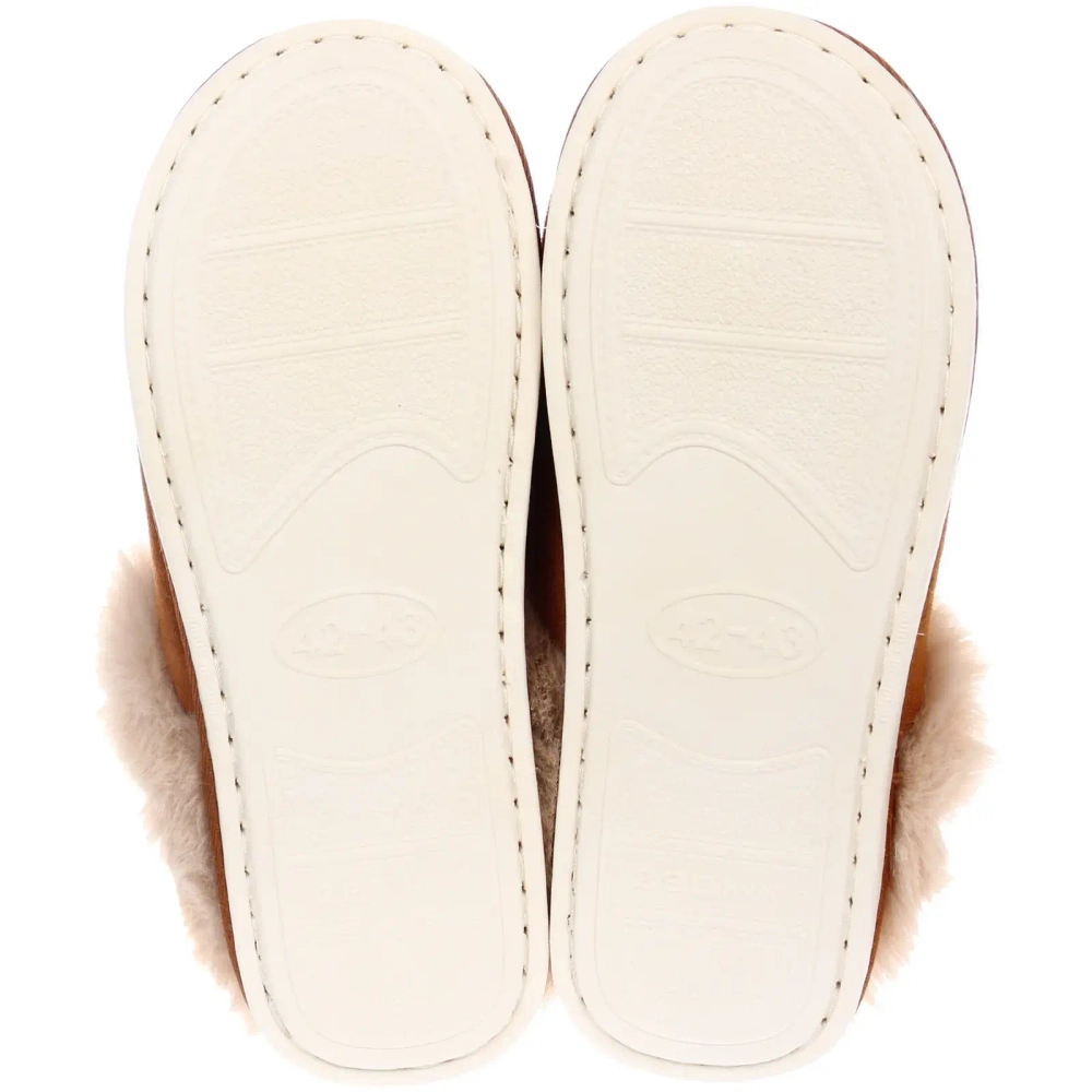 Тапочки женские домашние «IRIS», цвет капучино, р-р 42/43