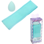 Набор косметический повязка и спонж «FRIDA», цвет мятный, 17,5*7см