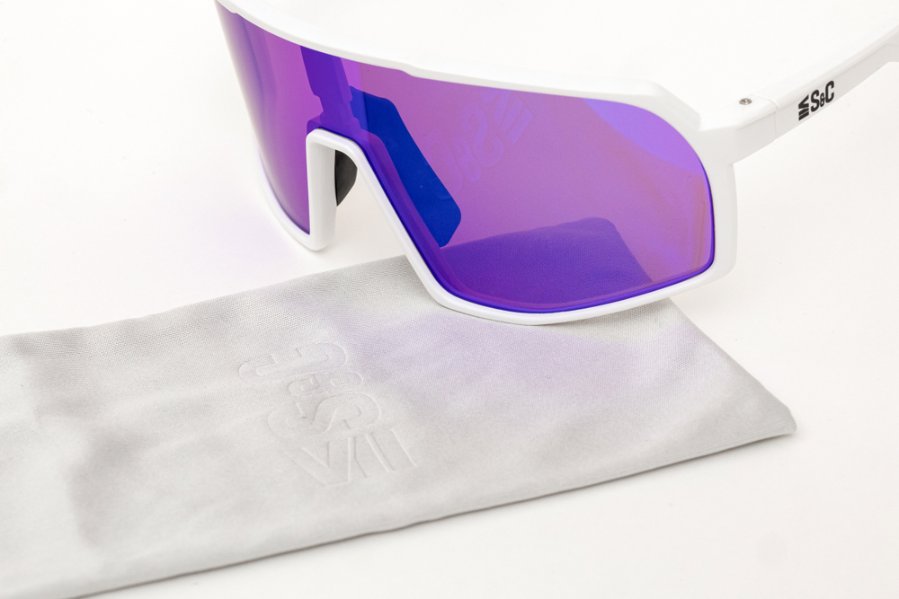 Очки S&C YOUCAN Full revo blue mirror, Matt white