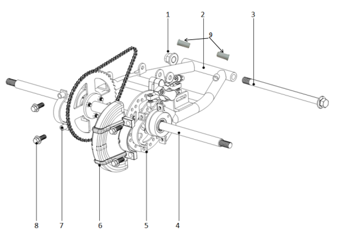 Запчасти E к квадроциклу Motax Grizlik X16