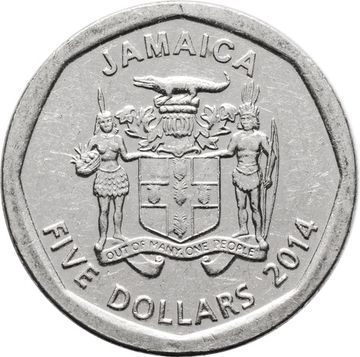 5 долларов 2014 Ямайка