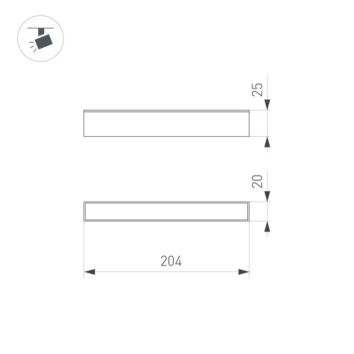 Трековый светодиодный светильник Arlight Mag-Flat-25-L200-6W Day4000 046331
