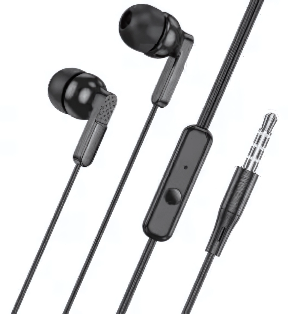 Гарнитура HOCO M121, вакуумные, разъем Jack, кабель 1.2 м black