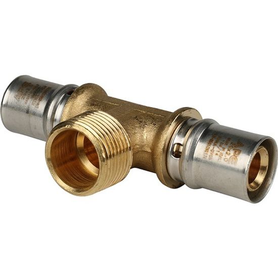 Тройник пресс Stout 20x3/4" НР с наружной резьбой (SFP-0008-203420)