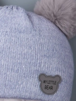 Шапка детская зимняя вязаная с ушками