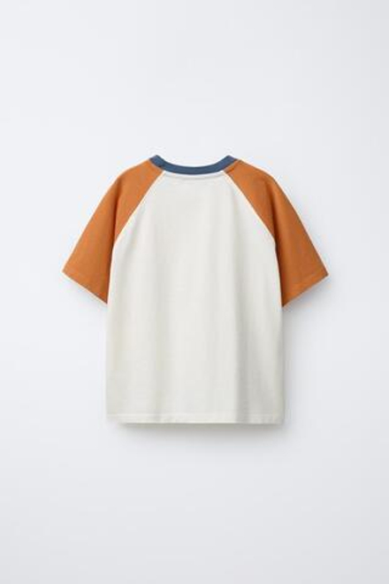 ZARA ФУТБОЛКА РЕГЛАН, ЭКРЮ