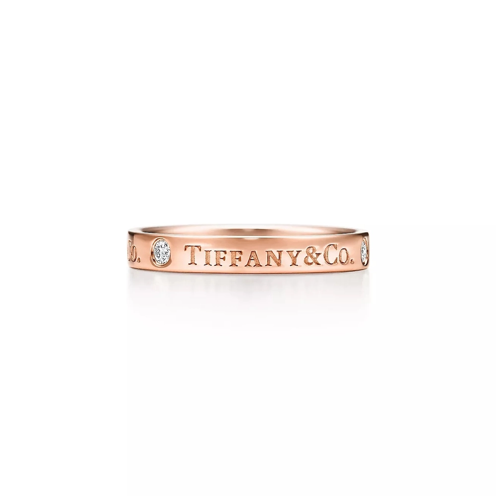 Кольцо из розового золота с бриллиантами, Tiffany💝