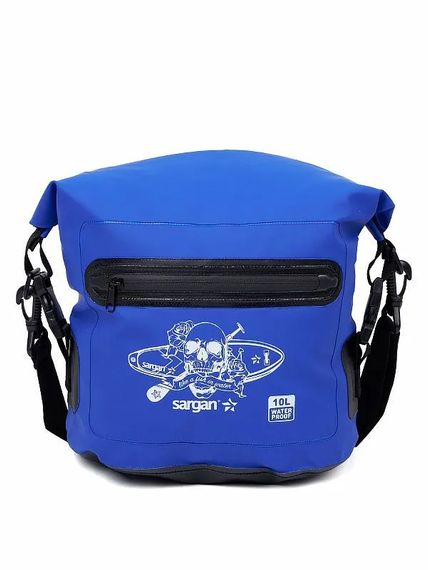 Гермосумка через плечо Sargan Скелетон-САП/Пляжка с доп.карманом 10 л синий