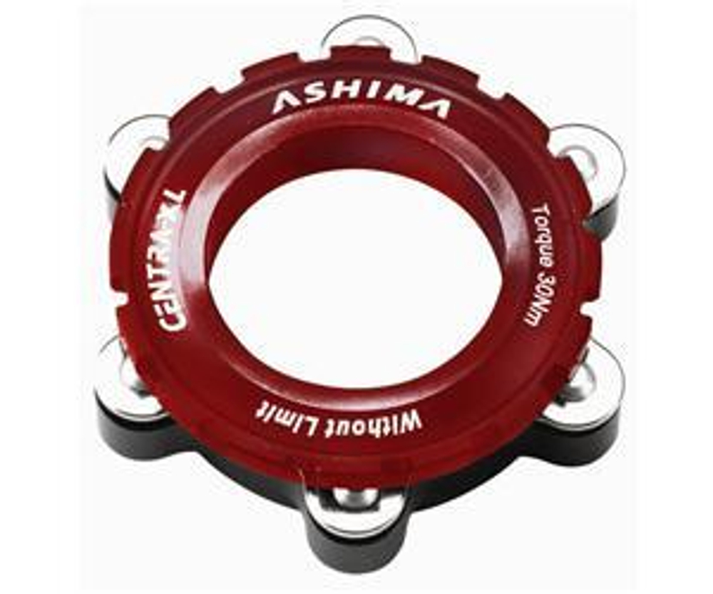 Адаптер красный, крепит 6-болт ротор на втулку Center Lock Shimano. ас02 red